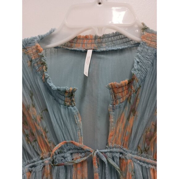 Free People Blue and Orange Tunic - Picture 4 of 7